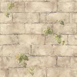 English Brick & Ivy Wallpaper - Wallpaper