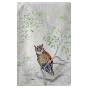 Great Horned Owl Kitchen Towel - Two Sets of Two (4 Total)