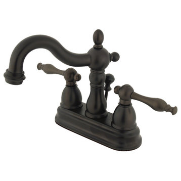 Kingston 4" Centerset Bathroom Faucet w/Retail Pop-Up, Oil Rubbed Bronze