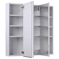 Tri-View Medicine Cabinet, 30"x36", Beveled Edge, Surface Mounted