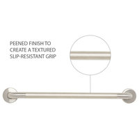 12" Stainless Steel Wall Mount Peened Bathroom Shower Grab Bar with Satin Ends