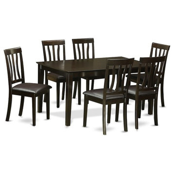 7-Piece Dining Room Set For 6, Dining Table And 6 Dining Chairs