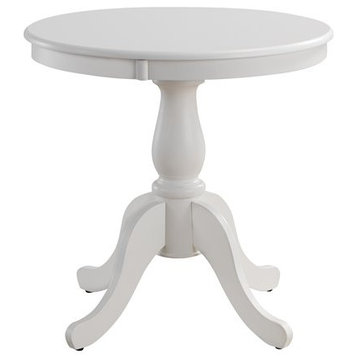 Carolina Classics Fairview 30" Round Pedestal Dining Table in White