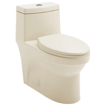 Virage One Piece Elongated Dual Flush Toilet 1.1/1.6 gpf, Bisque