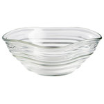 Cyan Design - Large Wavelet Bowl - Perfect for hosting oranges and apples on a kitchen table, this large glass vase features a wave motif that draws the eye and adds texture to any decor. Create a catch-all space on a console in the entry or on a dresser top.