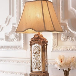 Hand-Painted Mirrored Lamp - Table Lamps
