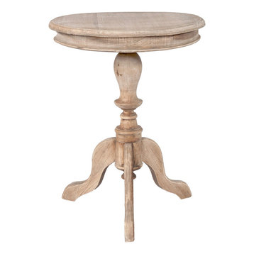 CLASSIC ELEGANT COMPACT ROUND WOOD ACCENT TABLE SIMPLE DESIGN TRADITIONAL CHERRY 