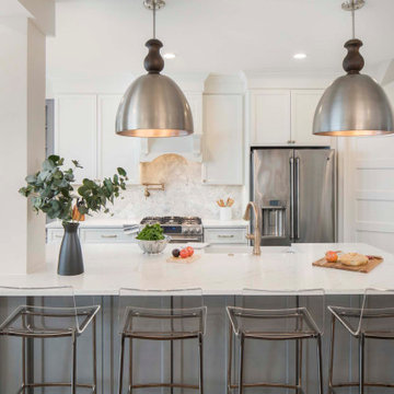 Glover Park Open Concept Kitchen, Family, and Dining Space