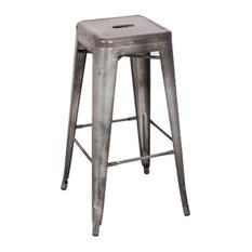 Acme Furniture - Kiara Bar Stools, Set of 2, Antique Silver - Bar Stools and Counter Stools