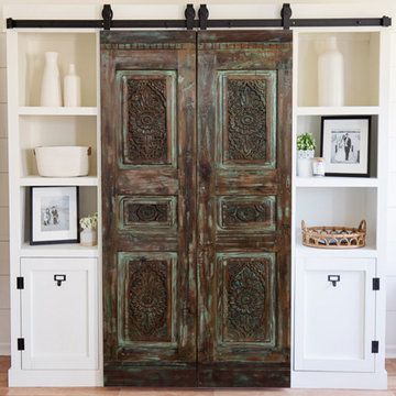 Carved Pantry Doors, Accent Barndoors