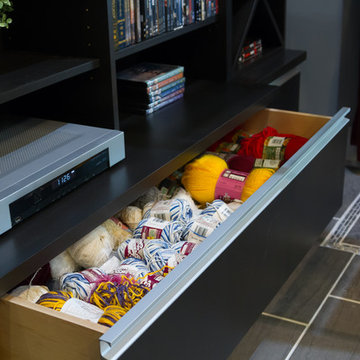 Contemporary Accent Wall Cabinetry