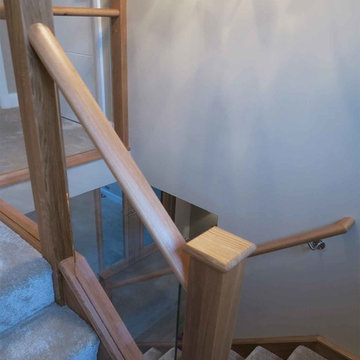 Oak Staircase with Glass.