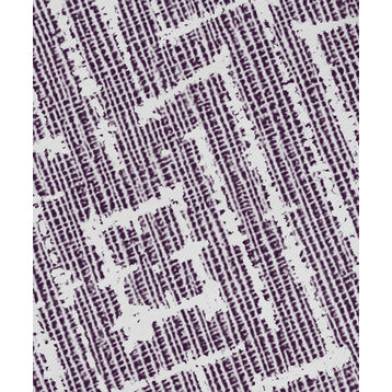 22"x22" Woven Tiki, Geometric Print Napkin, Purple, Set of 4