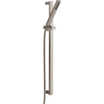 Delta - Delta Vero Premium Single-Setting Slide Bar Hand Shower, Stainless, 57530-SS - Wash the day away with this super functional handshower, giving you water any way you need it, anywhere you want it.  The handshower easily adjusts on the wall-mount slide bar to accommodate every user.  The built-in backflow protection system incorporates two certified check valves for your peace of mind.