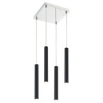 Z-Lite - Z-Lite 917MP12-MB-LED-4SCH Forest - 12" 20W 4 LED Island/Billiard - With a windchime-inspired silhouette, this four-liForest 12" 20W 4 LED Chrome Matte Black S *UL Approved: YES Energy Star Qualified: n/a ADA Certified: n/a  *Number of Lights: Lamp: 4-*Wattage:5w LED-Integrated bulb(s) *Bulb Included:Yes *Bulb Type:LED-Integrated *Finish Type:Chrome
