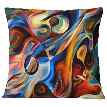 Abstract Music And Rhythm Abstract Throw Pillow, 18"x18"