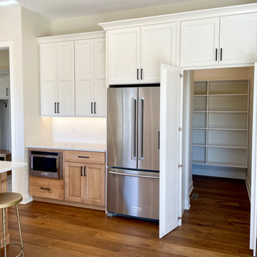 Ivory Painted and Maple Pecan Kitchen Design in Bettendorf, Iowa