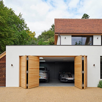 House renovation with 6 front, internal & garage doors in European oak