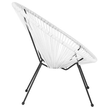 Valencia Oval Comfort Series Take Ten Rattan Lounge Chair, White