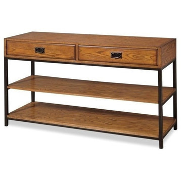 Hawthorne Collections Media Console in Distressed Oak