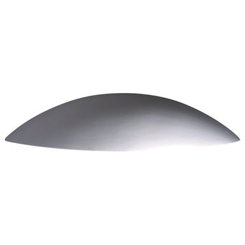 Ambiance Outdoor Large Ceramic Sliver Downlight Wall Sconce, Bisque, E26