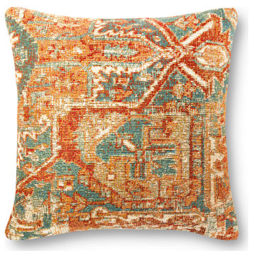 Rust Rug Pattern Indoor/Outdoor Accent Pillow, 22"x22", Cover Only