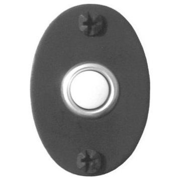 Acorn Manufacturing AMQP 2-3/8" Bean Electric Bell Button - Black