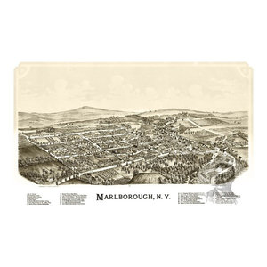 24x36 Vintage Reproduction Historic Map Watertown New York Jefferson County 1891