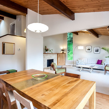 Renovated living room in Oakland Hills home