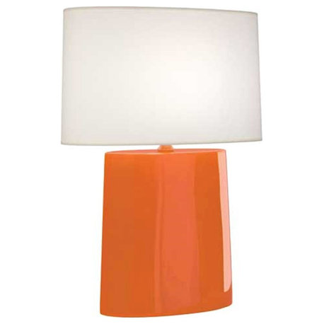 Robert Abbey Victor 1 Light Table Lamp, Pumpkin Glazed Ceramic