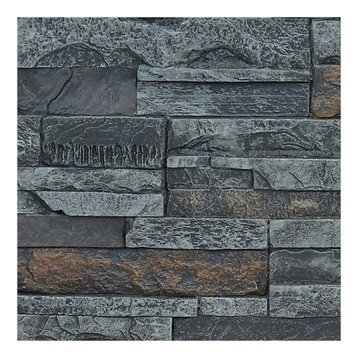 Faux Stone Wall Panel SAMPLE - Veneer Stacked Stone Wall Siding - DURANGO