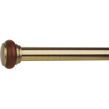 Versailles 1-1/8" Titan Extension Rod Set With Saturn Finial, Antique Brass, 86"