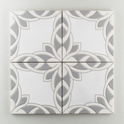 Handpainted: The Mediterranean Collection, San Carlos in Neutral Motif - Wall & Floor Tiles