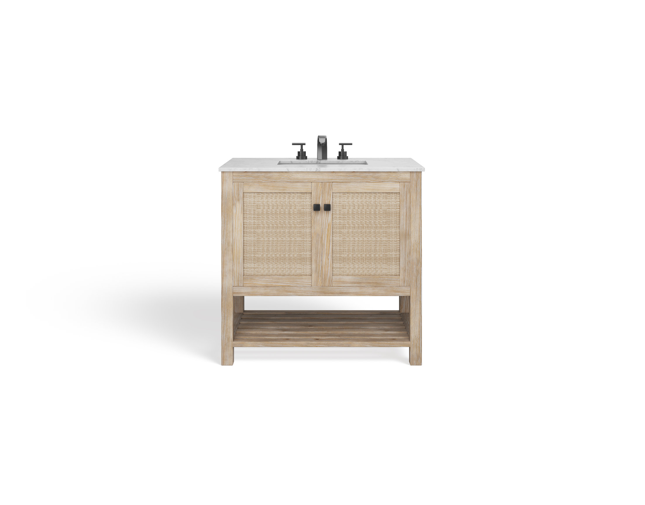 Legion Bath Vanity, Single Sink, 36", Natural, Freestanding