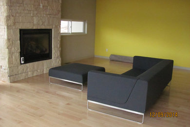Inspiration for a contemporary living room remodel in Chicago