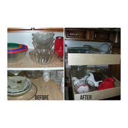 Custom Pull Out Shelves - Kitchen Drawer Organizers