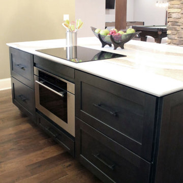 Basement Remodel with Kitchen, Theater Room, Popcorn Snack Bar and Bathroom