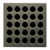Ebbe Square Shower Drain Grates PVD, Antique Pewter
