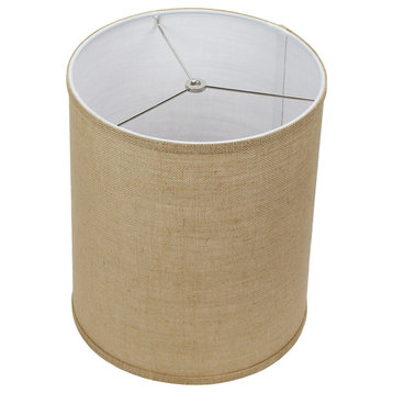 Fenchel Shades 12"x12"x14" Spider Attachment Drum Lamp Shade, Burlap Natur