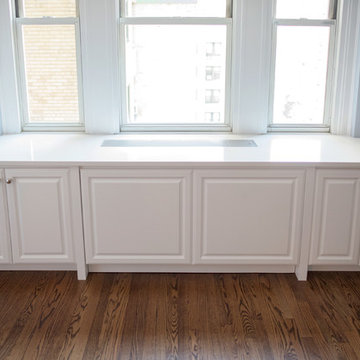 Custom PTAC Cover with Matching Baseboard / Moulding