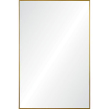 Raydon Satin Brass Rectangular Wall Mirror