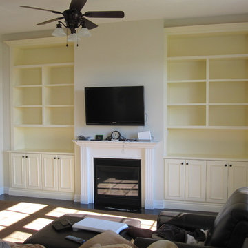 Lacquered Bookcases with toy storage