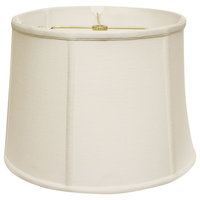 Slant Retro Drum Softback Lampshade With Washer Fitter, White