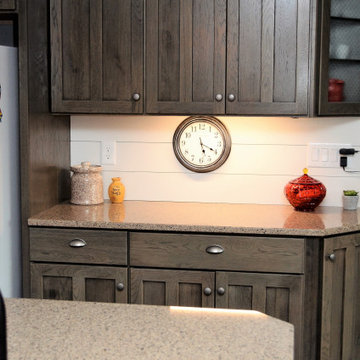 Grey, Rustic Hickory Kitchen. Haas Signature Collection