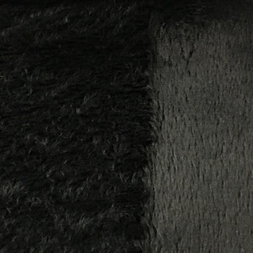 Angel Stretch Long Pile Velvet Fabric, Charcoal