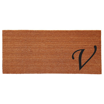 Urban Chic Monogram Doormat 2'x4', Letter V