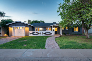 Inspiration for a craftsman exterior home remodel in Phoenix