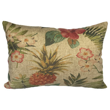 Tropical Pineapple Linen Pillow