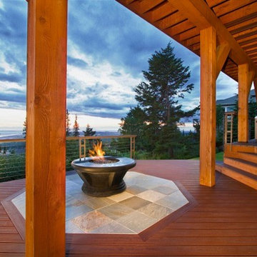 Custom rails that provide optimum view of Alaska's sunsets