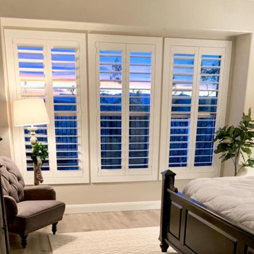 Wood to Polywood® White Plantation Shutters Transformation & Room Refresh w/ De